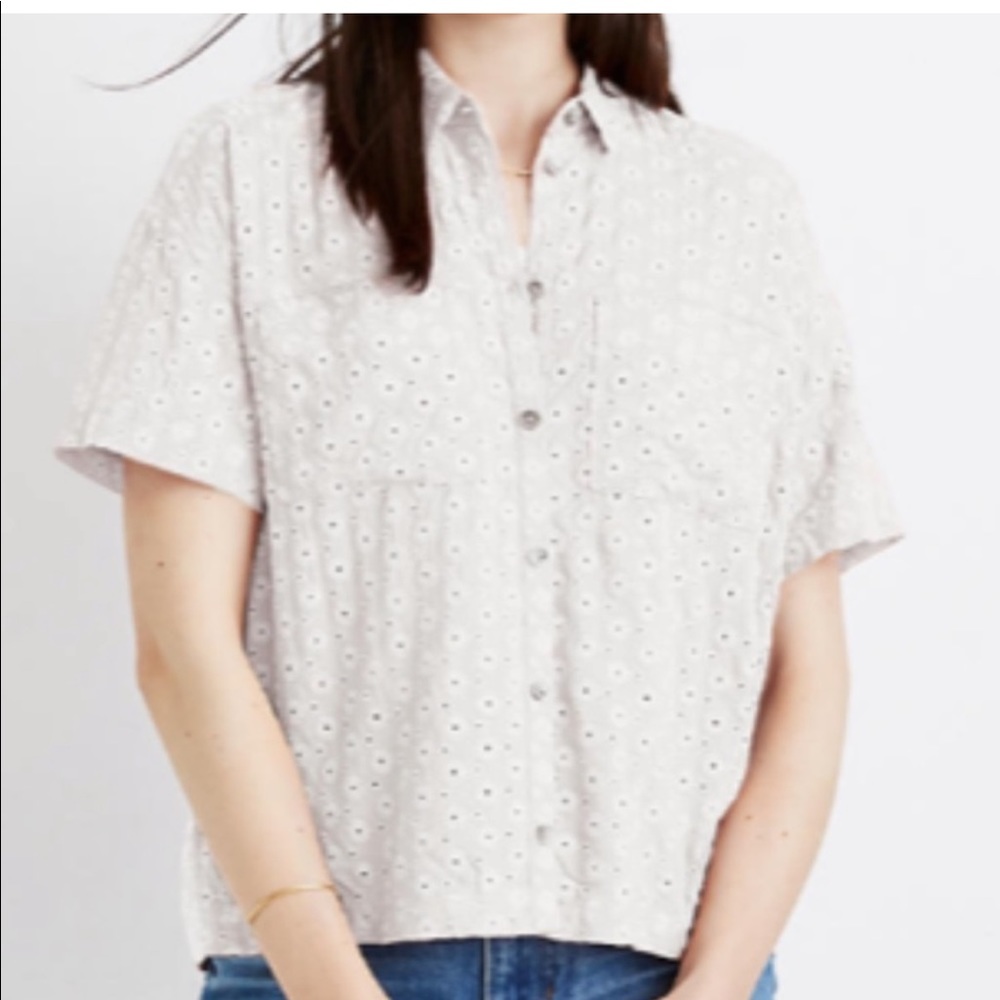 Madewell dasiy embroidered portside shirt